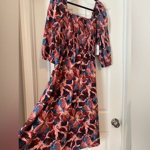 Time and Tru XXL midi smocked dress